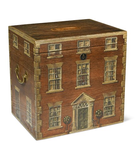 Lot 750 - A folk art country house box, 19th century