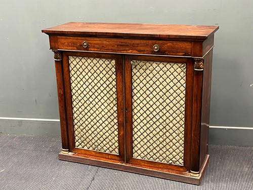 Lot 528 - A 19th century rosewood side cabinet,with a...