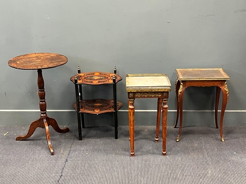 Lot 510 - A small Louis XVI style marble top side table...