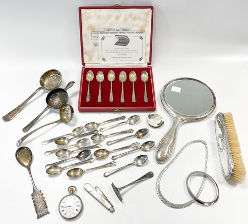 Lot 234 - A collection of silverware including a silver...