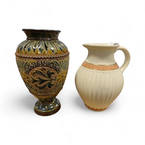 Lot 69 - A Doulton stoneware vase of baluster form...