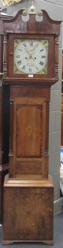 Lot 152 - A late George III mahogany and oak long case...