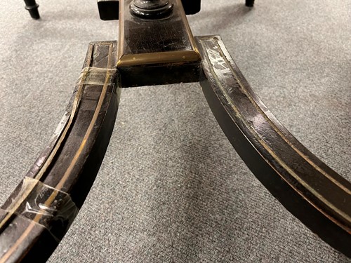 Lot 162 - A Louis XVI style leather-inset ebonised writing table