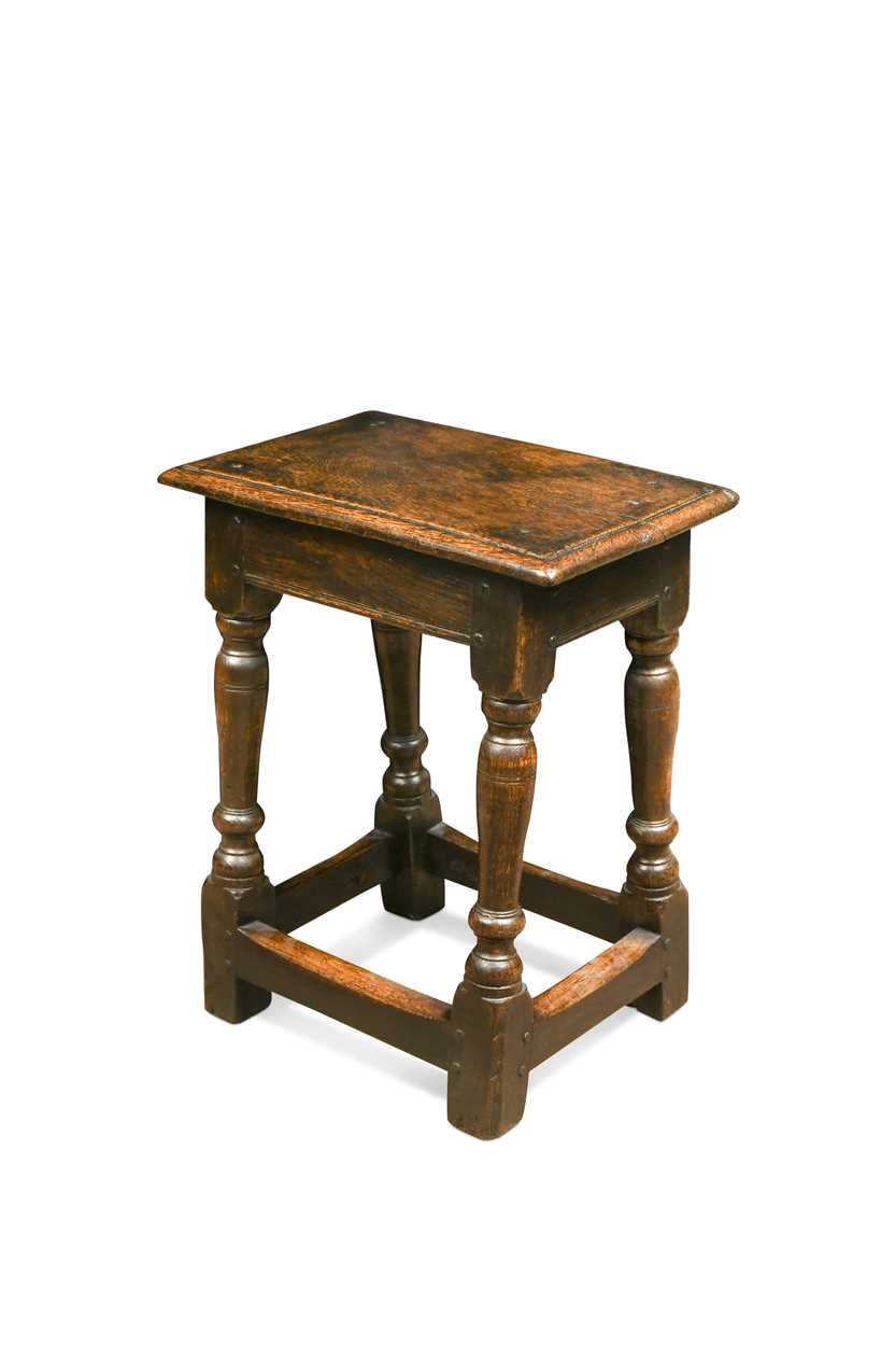 Lot 3 - An oak joint stool, late 17th century