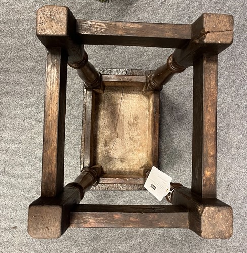 Lot 3 - An oak joint stool, late 17th century