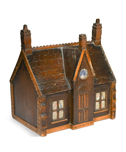 Lot 178 - A French pine cottage money box, 19th century