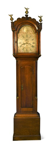 Lot 81 - An oak longcase clock, late 18th century