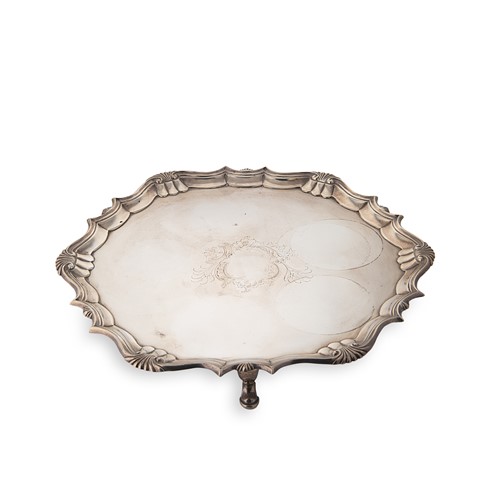Lot 345 - A George II silver salver