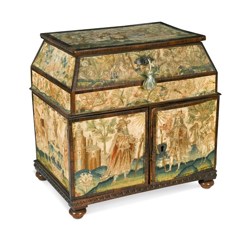 Lot 117 - A Charles II stumpwork casket