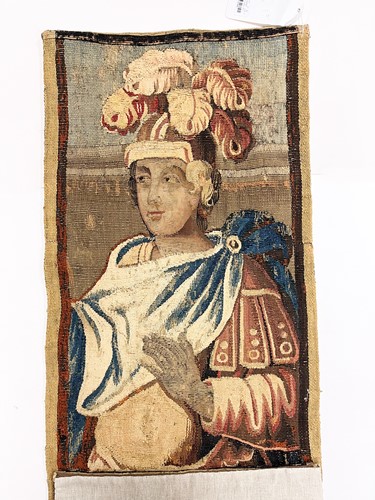 Lot 116 - A Flemish tapestry fragment, late 17th or early 18th century