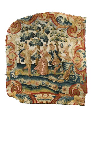 Lot 58 - A needlework panel, 19th century