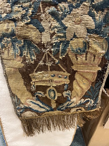 Lot 92 - A Flemish embroidery fragment, 17th century