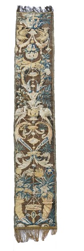 Lot 92 - A Flemish embroidery fragment, 17th century