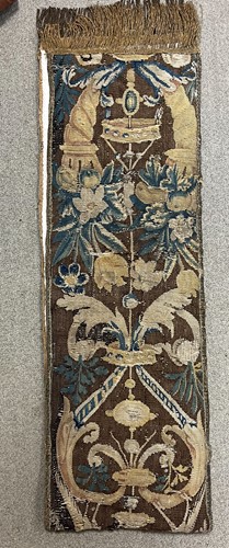 Lot 92 - A Flemish embroidery fragment, 17th century