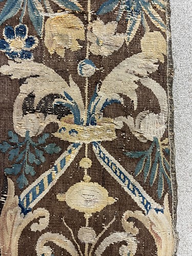 Lot 92 - A Flemish embroidery fragment, 17th century