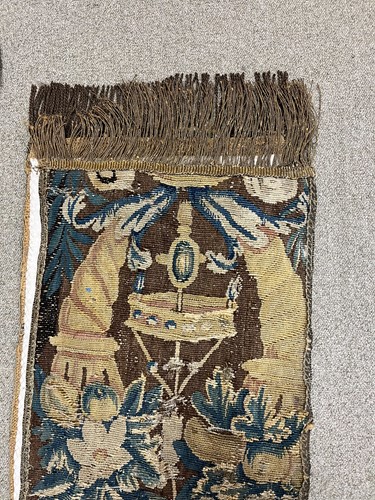 Lot 92 - A Flemish embroidery fragment, 17th century