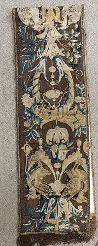 Lot 92 - A Flemish embroidery fragment, 17th century