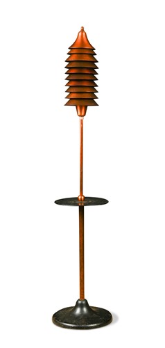 Lot 201 - After Raymond McGrath (1903-1977), an unusual copper standard lamp