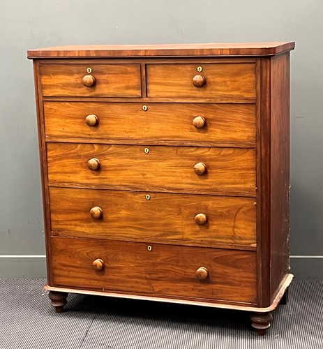 Lot 545 - A large Victorian mahogany chest of drawers,...