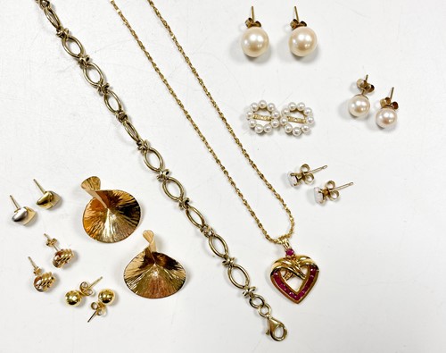 Lot 198 - two pairs of detachable earring surrounds,...
