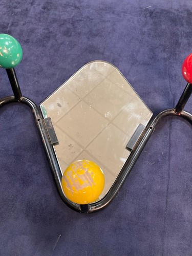 Lot 142 - A mid-century 'atomic' style coat rack with mirror