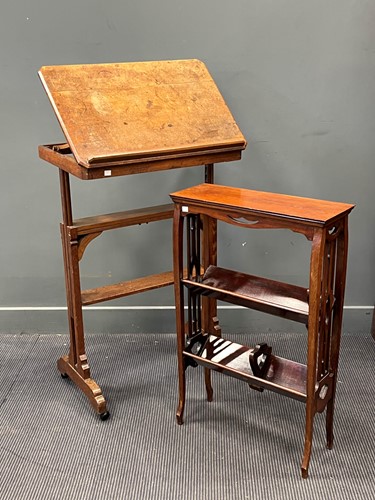 Lot 433 - A Victorian oak lectern, the hinged top with...