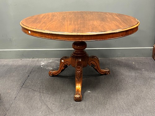 Lot 457 - A late Victorian mahogany tilt-top breakfast...