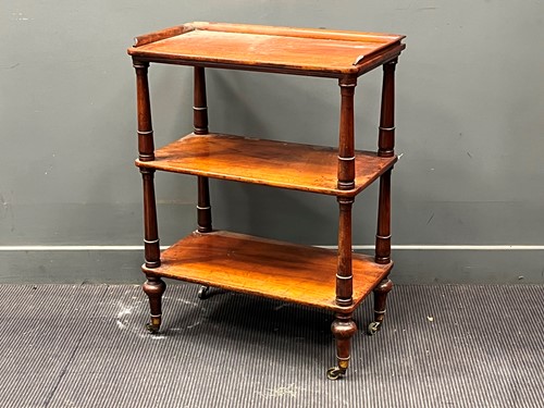 Lot 440 - A 19th century mahogany three tier whatnot 92...