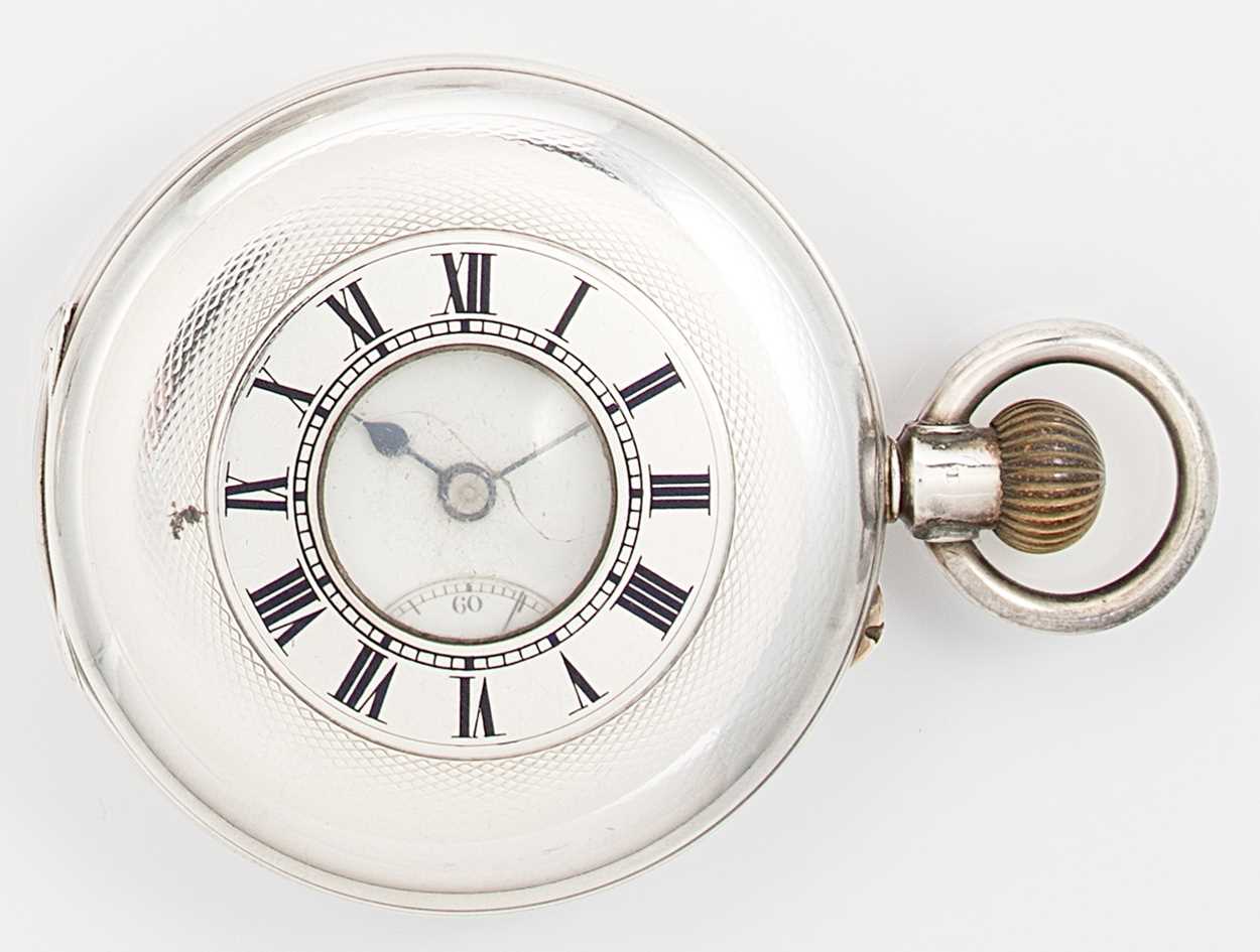 Lot 200 - Mappin & Webb, London - A silver half hunter pocket watch