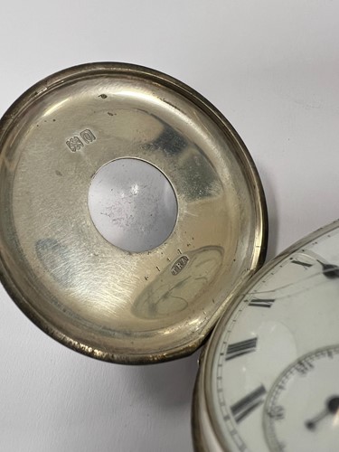 Lot 200 - Mappin & Webb, London - A silver half hunter pocket watch