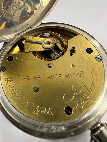 Lot 200 - Mappin & Webb, London - A silver half hunter pocket watch