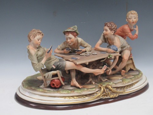 Lot 21 - A large modern Capo di Monte group of yound...