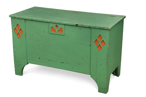 Lot 178 - Attributed to Ambrose Heal, a Heal's painted pine coffer