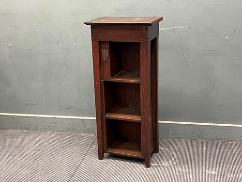 Lot 365 - A stained wood open bookcase with Cambridge...