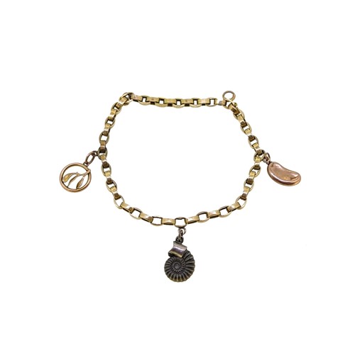 Lot 44 - A charm bracelet