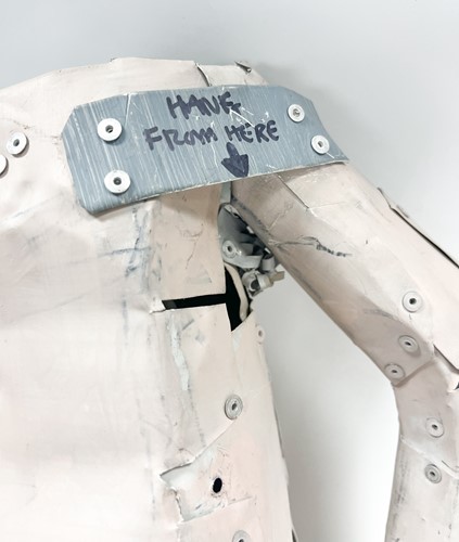 Lot 124 - Neil Jeffries (1959-), a wall mounted painted metal male torso