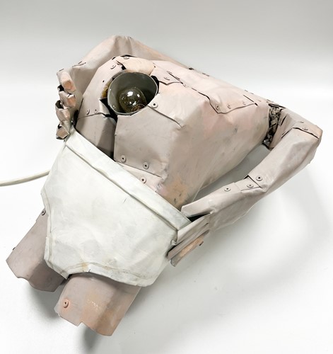 Lot 124 - Neil Jeffries (1959-), a wall mounted painted metal male torso