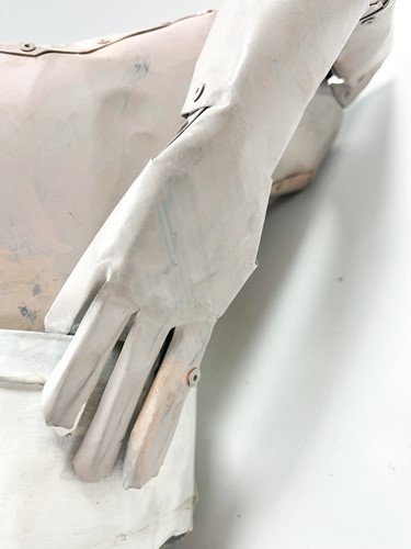Lot 124 - Neil Jeffries (1959-), a wall mounted painted metal male torso