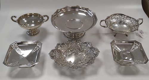 Lot 228 - A collection of silverware including a tazza,...