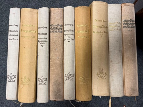 Lot 95 - Nine canvas bound erotica volumes by Eduard...