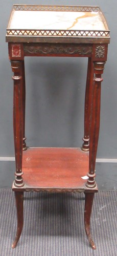 Lot 556 - A Louis XVI style marble topped occasional...