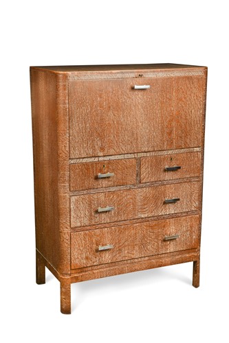 Lot 397 - A Heal's limed oak Modernist escritoire