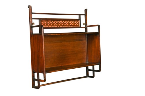 Lot 142 - A set of Anglo-Japanese Aesthetic Movement mahogany wall shelves