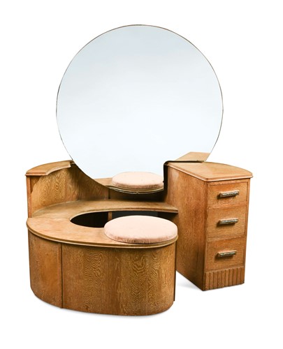 Lot 179 - An Art Deco limed oak dressing table