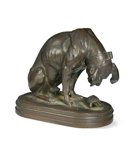 Lot 529 - After Henri-Alfred-Marie Jacquemart (1824-1896), Chien à la tortue