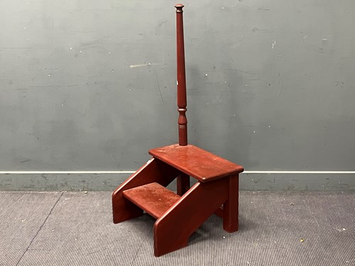 Lot 437 - A set of reproduction library steps 128 x 60 x...