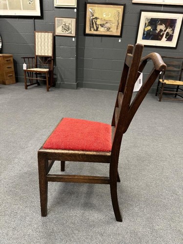 Lot 260 - Attributed to Arthur W. Simpson (1857-1922) of Kendal, an oak valet chair