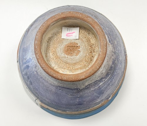 Lot 36 - Robin Welch (1936-2019), a stoneware footed bowl, circa 1987