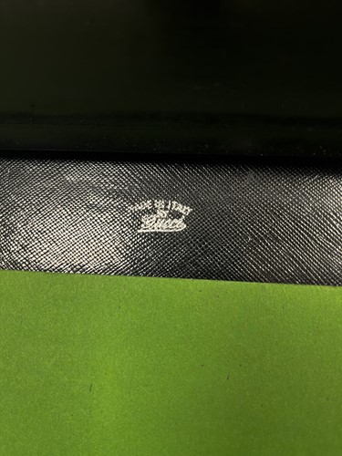 Lot 123 - Gucci, a mid-century Italian leather desk blotter pad
