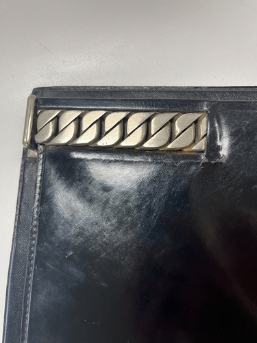 Lot 123 - Gucci, a mid-century Italian leather desk blotter pad